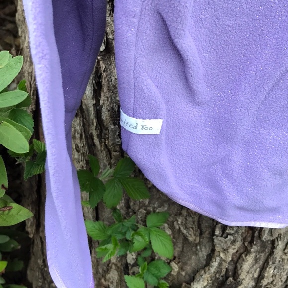 Limited Too Purple Fleece Angel Long Sleeves V-Neck Top Glitter Girls 12 - Picture 9 of 14